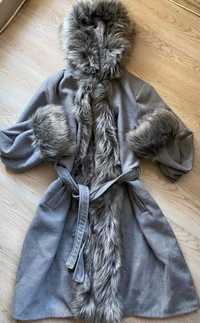 Дамско сиво  палто