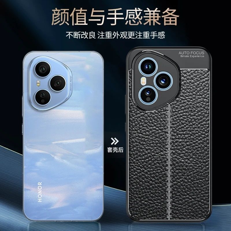 Honor 400 / 400 Pro / Лукс кейс гръб кожена шарка