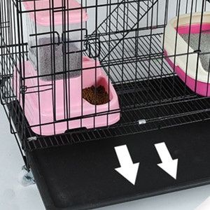 90х55х125см Голяма котешка клетка/ къща с 4 нива, стълбички и колела