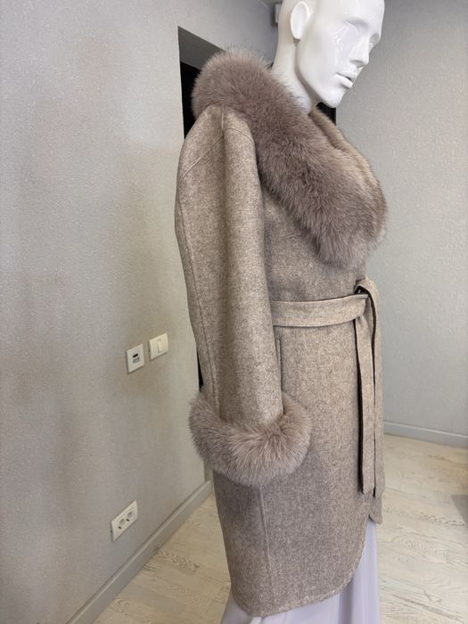 Palton Alpaca cu blana naturala