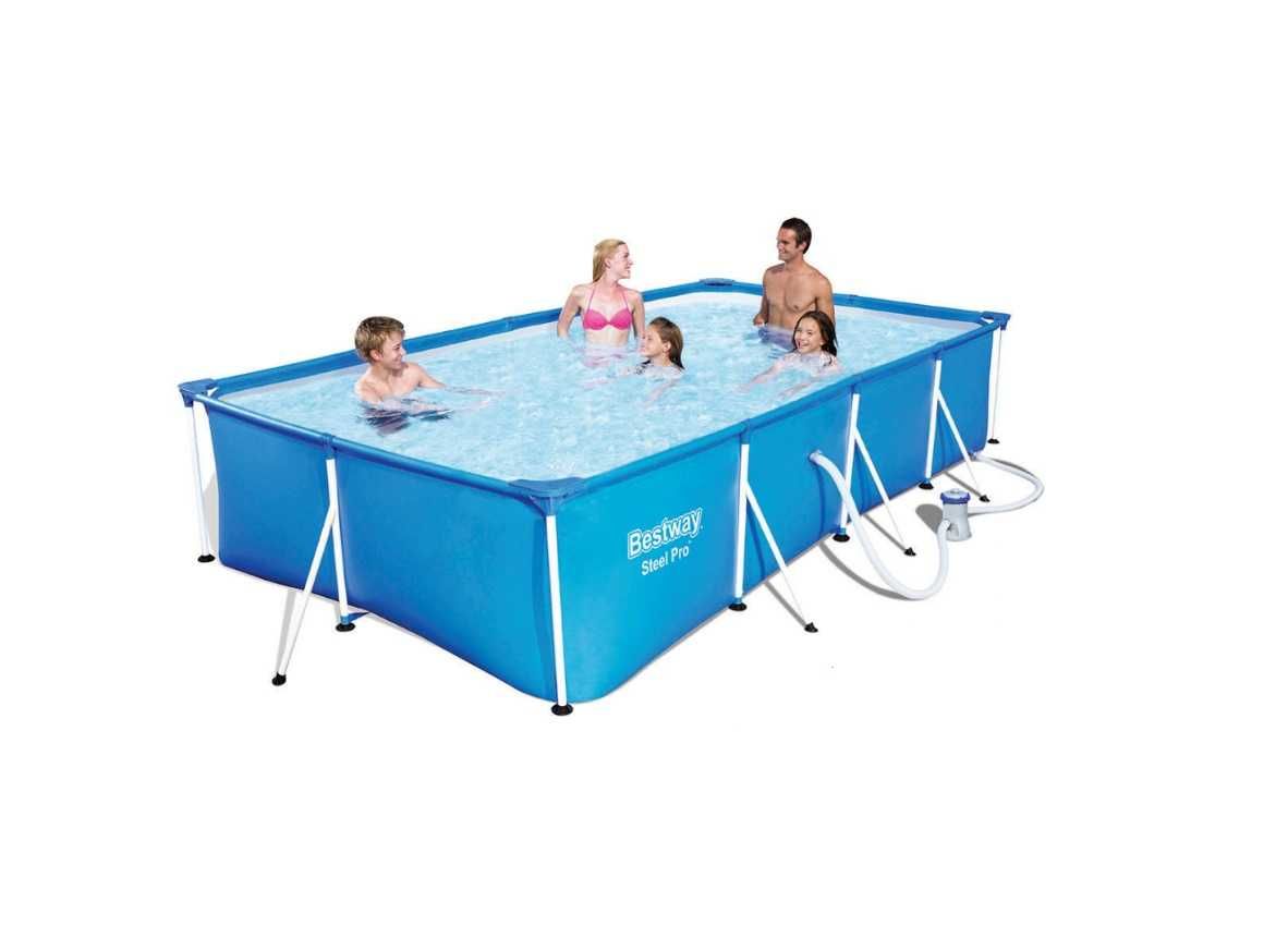 Piscina Familie Copii Cadru Metal 400x211x81cm Pompa LivratGRATUIT CV