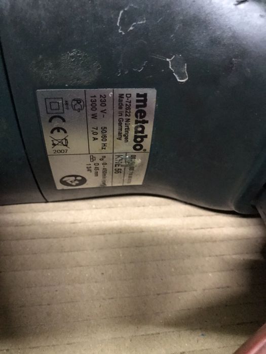 Rotopercutor Metabo KHE 56 1300w Defect
