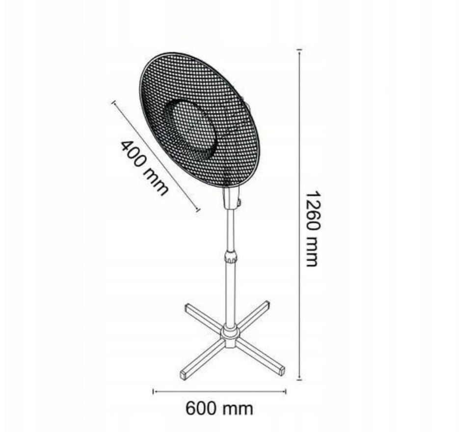 Ventilator 40W 3 trepte viteza diametru 40 cm alb