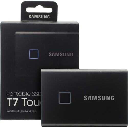 1 ТБ Внешний SSD Samsung T7 Touch, USB 3.2 Gen 2 Type-C