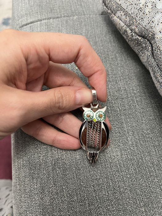 Medalion Argint in forma de bufnita