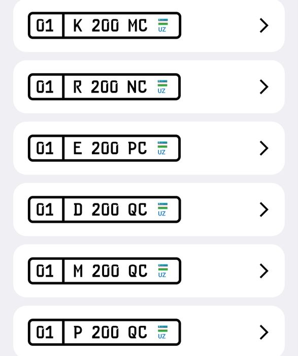 avtoraqamlar number one