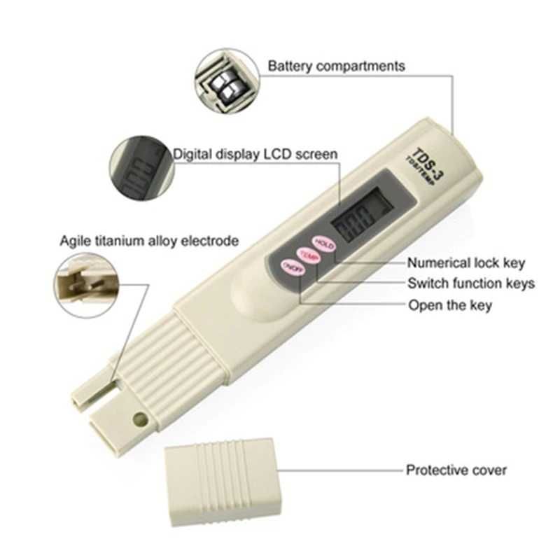 Tester TDS-3 pentru controlul puritatii si temperaturii apei, LCD