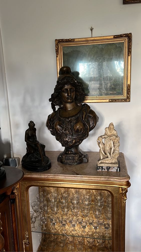 Statuetă Bust din Bronz *** vintage / antic / vechi / retro ***