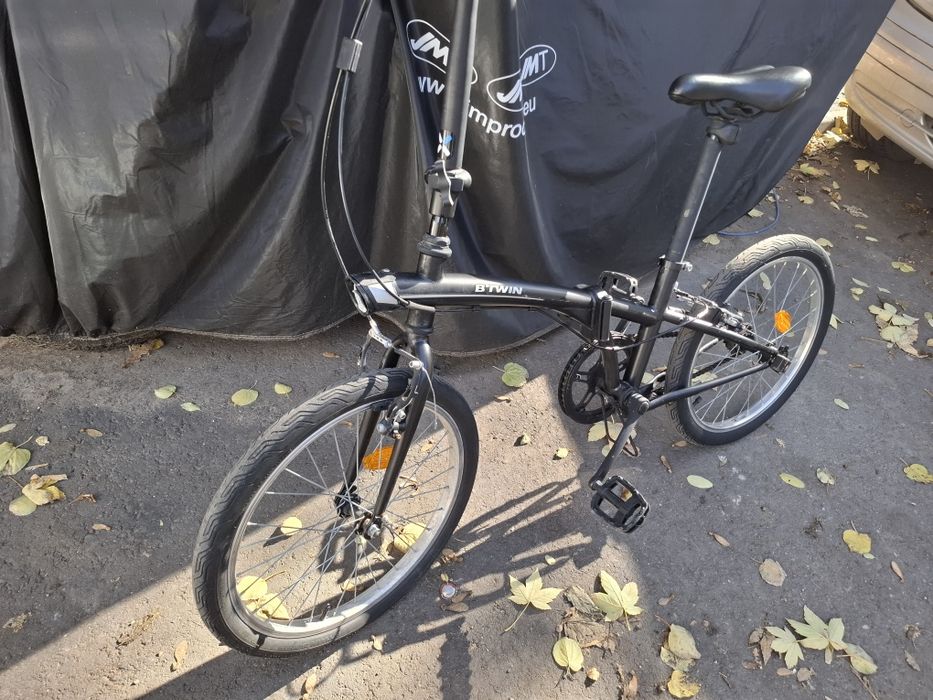 Bicicletă pliabilă B'Twin Tilt 100 – Neagră