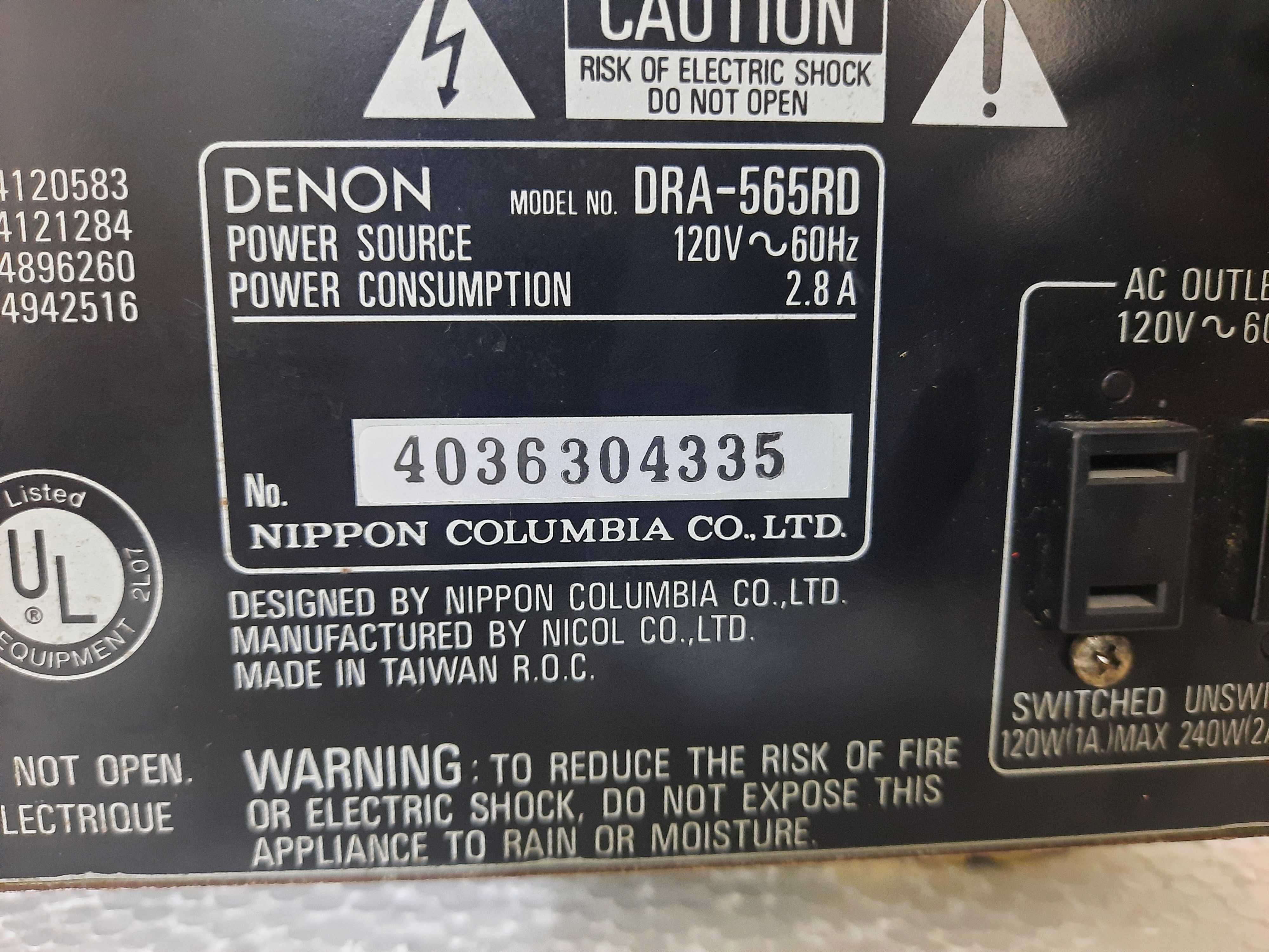 Denon DRA 565 RD Amplifier Columbia Dezign-Made in TAIWAN. Усилитель!