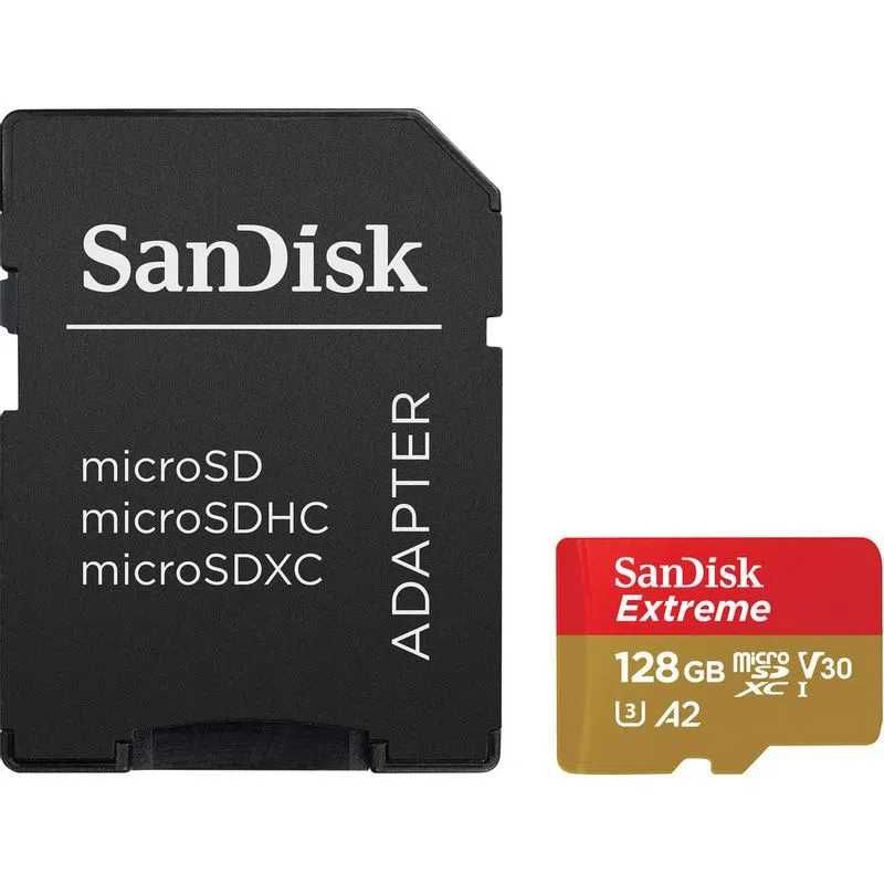 Card de memorie Sandisk microSDXC Extreme, 128 GB, UHS-I, V30,sigilat