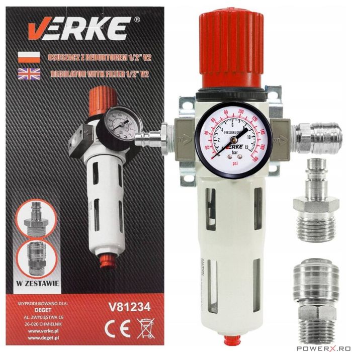 Filtru de aer cu reductor pentu compresor 1/2 Verke