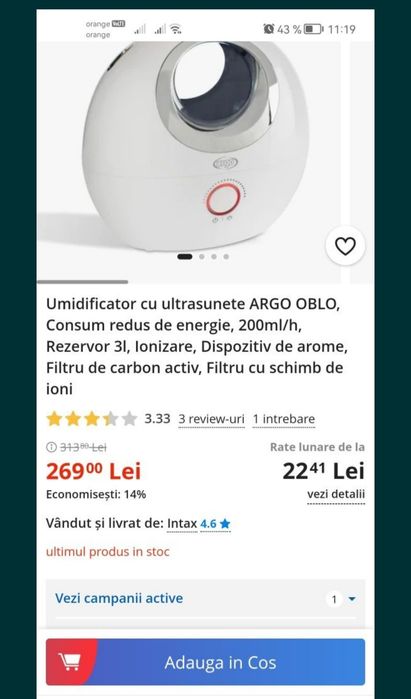 Umidificator Argo