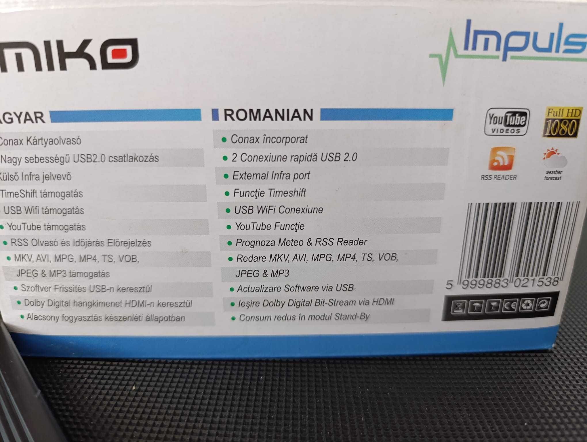 Receptor satelit Amiko Impulse DVB-S/S2 HD Conax