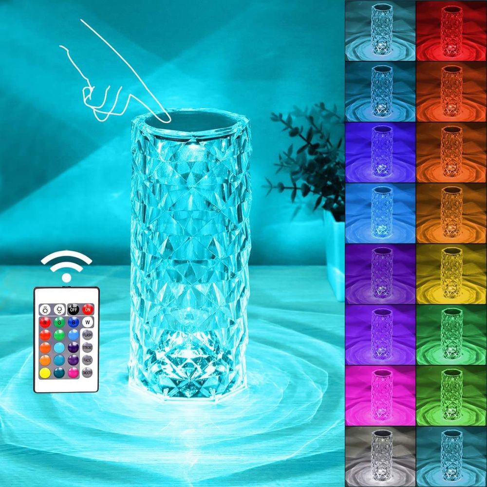 Lampa de birou LED Crystal TikTok, Touch, RGB 16culori/3culori, USB-C