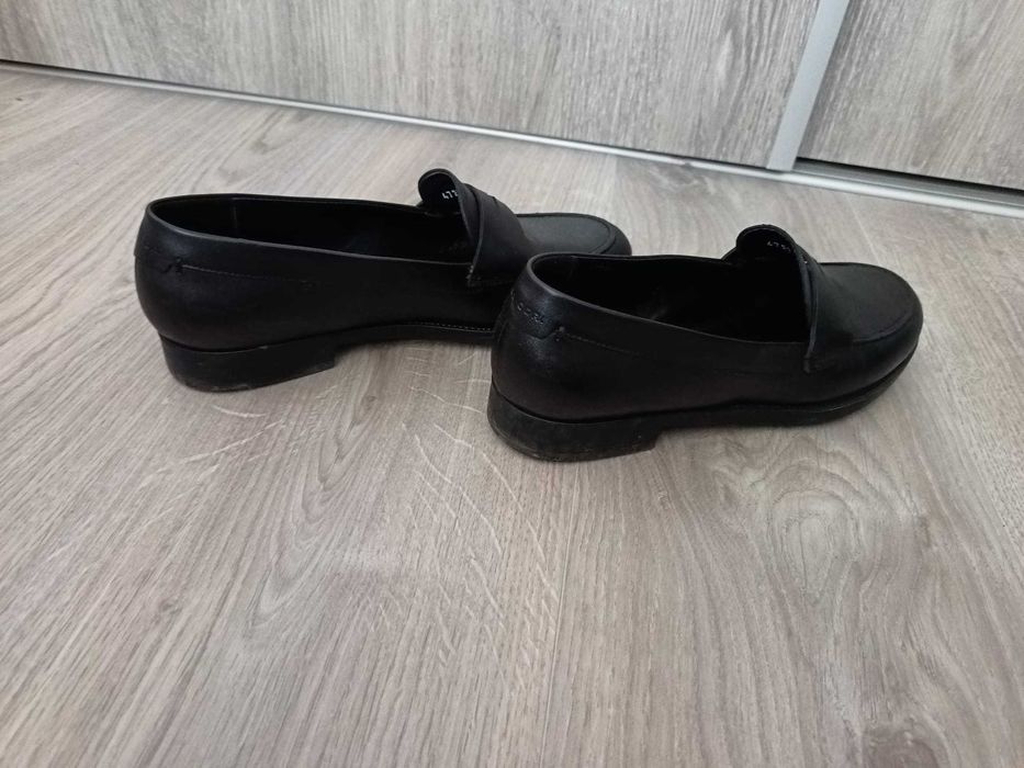 Pantofi mocasini dama Anna Cori negri din piele naturala marimea 38