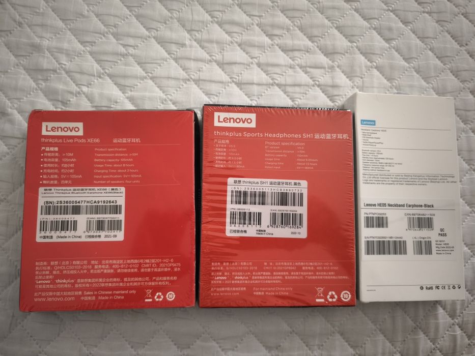 Vând căști wireless de la Lenovo, noi, sigilate!!!
