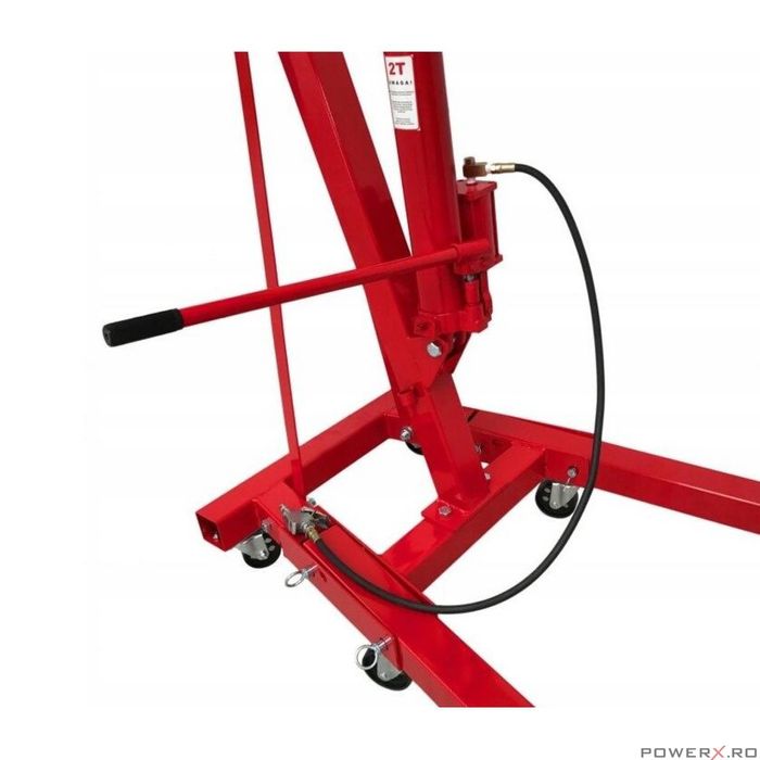 Macara de atelier hidraulico-pneumatica, 2 tone, poate fi acționata