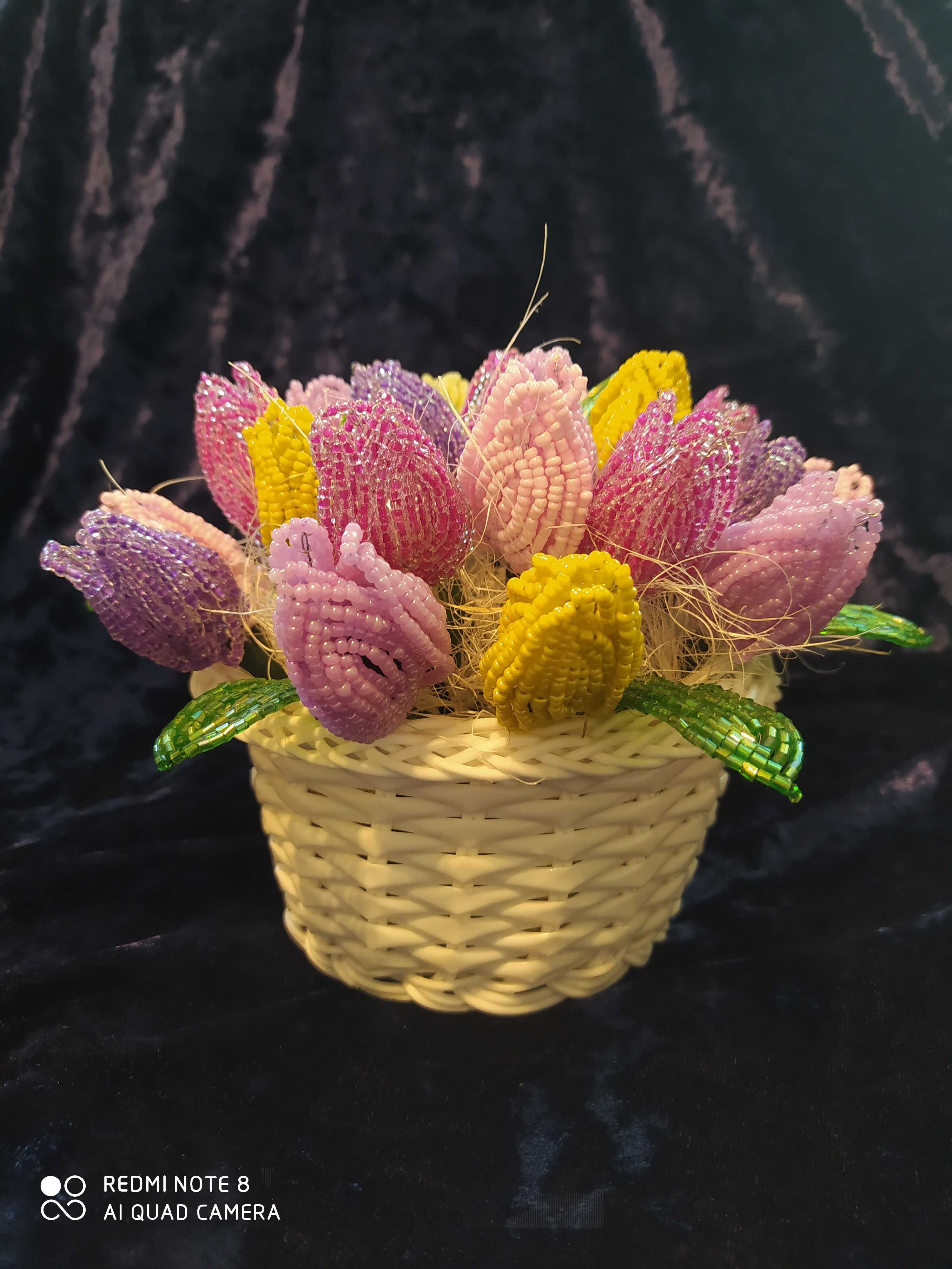 Тюльпаны из бисера