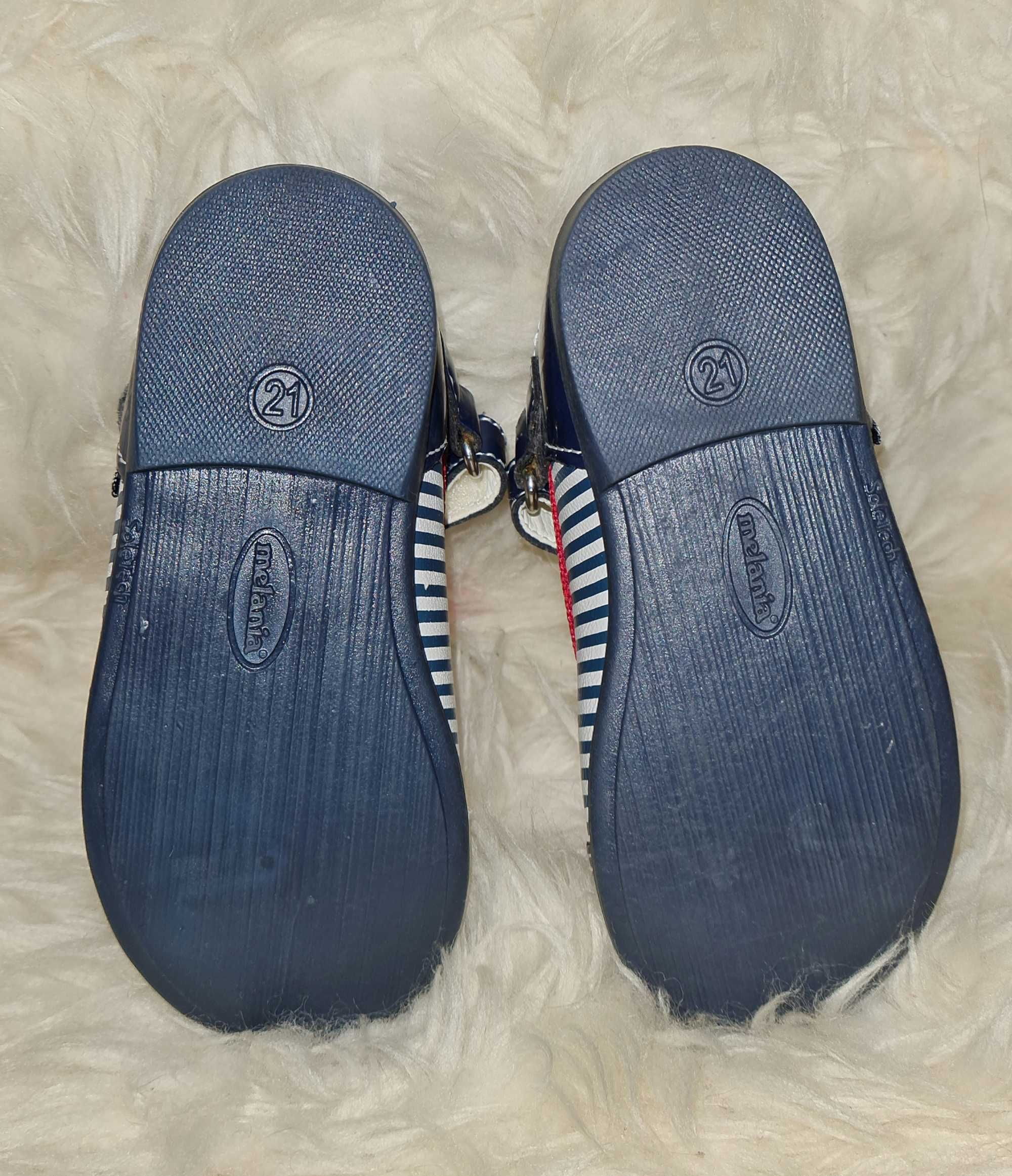 Pantofi fata Melania bleumarin piele naturala lacuita masura 21