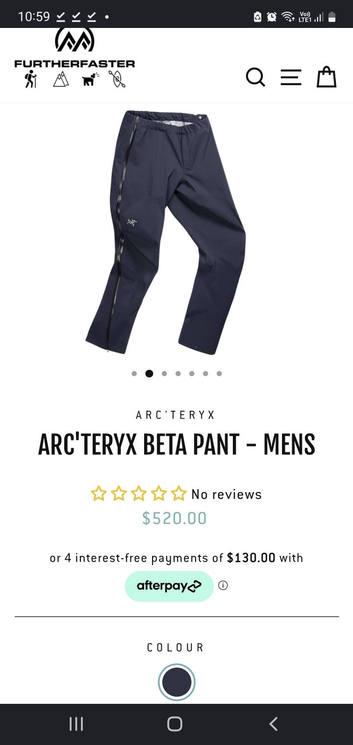 Arc'Teryx Beta pants Mens noi Goretex