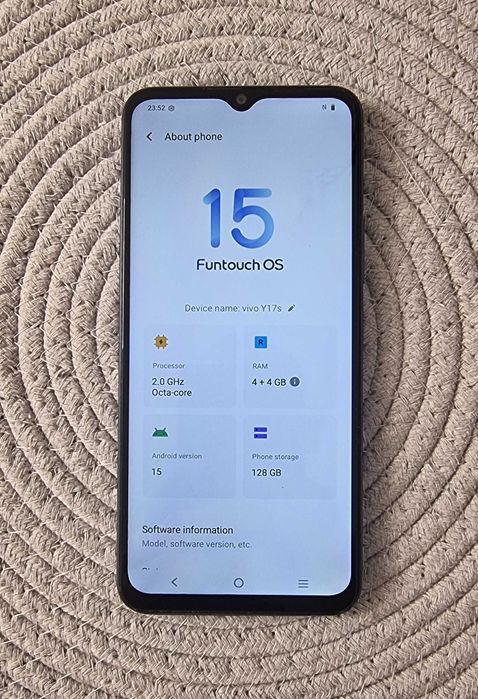 Telefon Vivo Y17S 128 GB, 8 GB Ram, dual sim, Liber