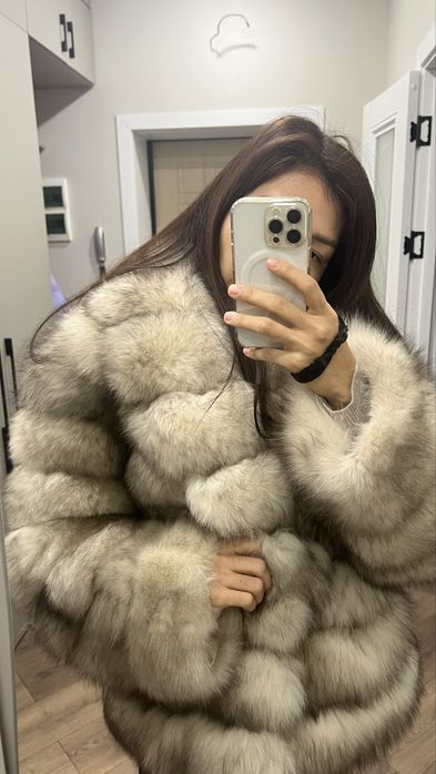 Трендовая Шубка натуральный песец