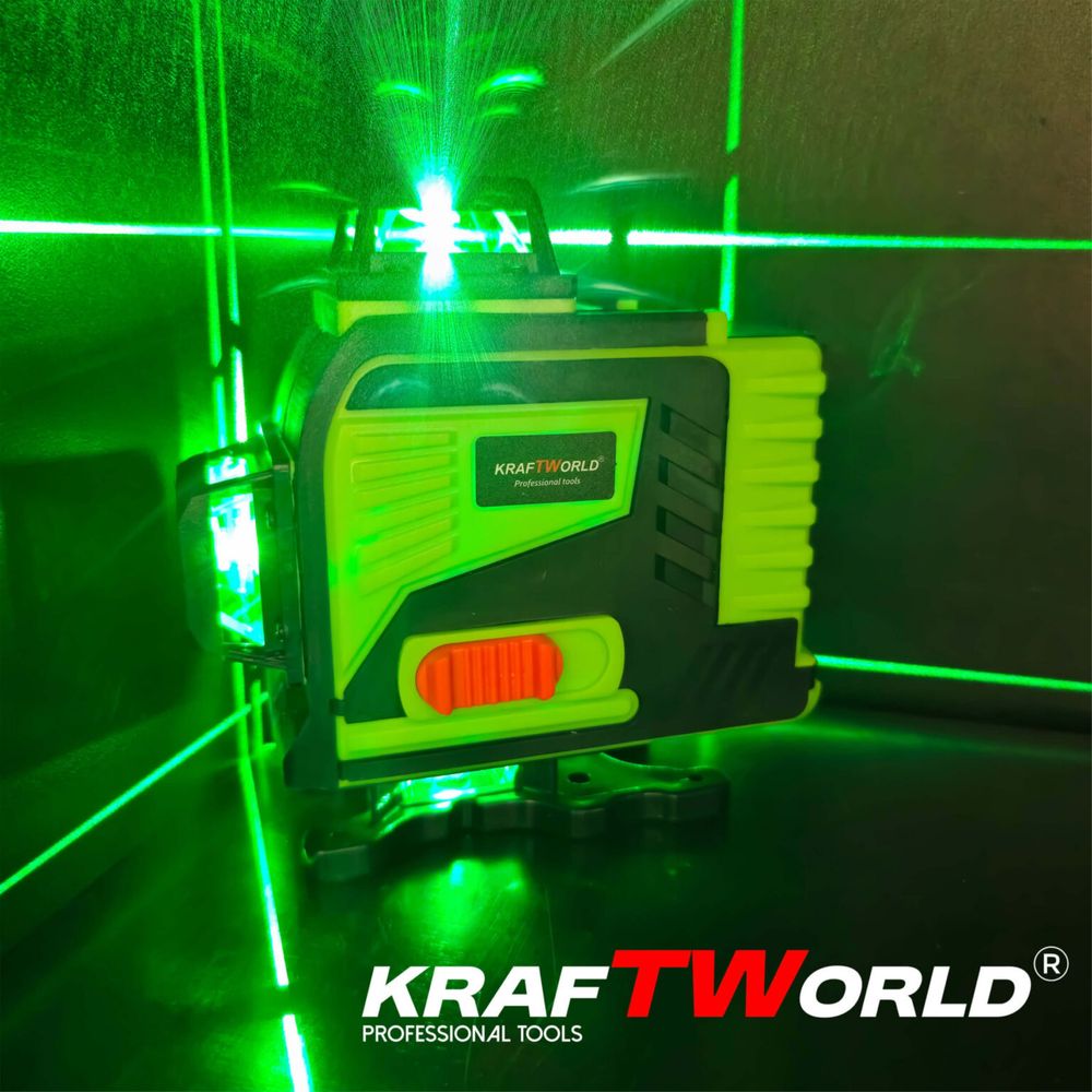 4D Лазерен Нивелир KRAFTWORLD с 16 Линии Самонивелиращ се