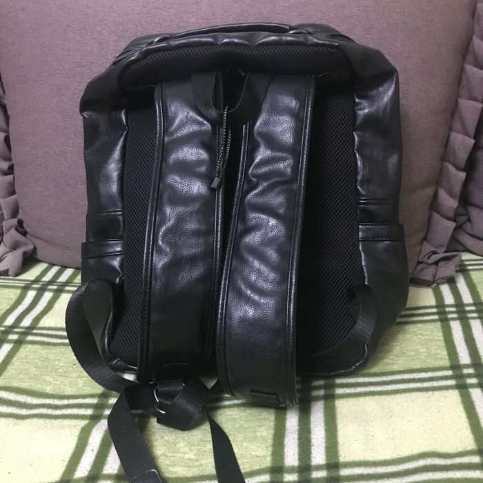 Рюкзак кожаный чёрный