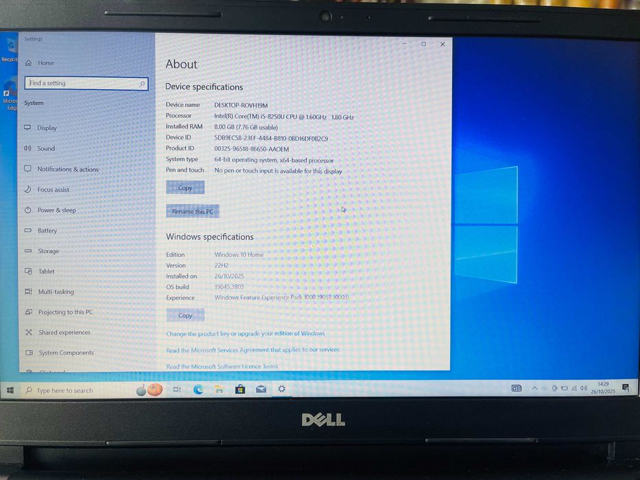 Dell Inspiron15 |3576| Aspect 10/10 Functionalitate 10/10 Baterie 9/10