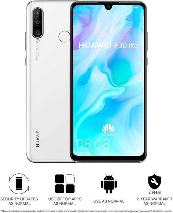 Telefon Huawei P30 Lite 128/4GB RAM,white + card Sandisk 128gb,sigilat