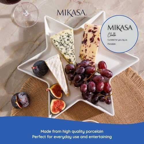Нова Mikasa порцеланова звезда чиния 30см за предястия десерти кухня