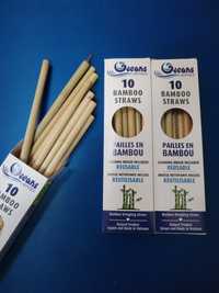 100 бр.Бамбукови сламки за многократна употреба