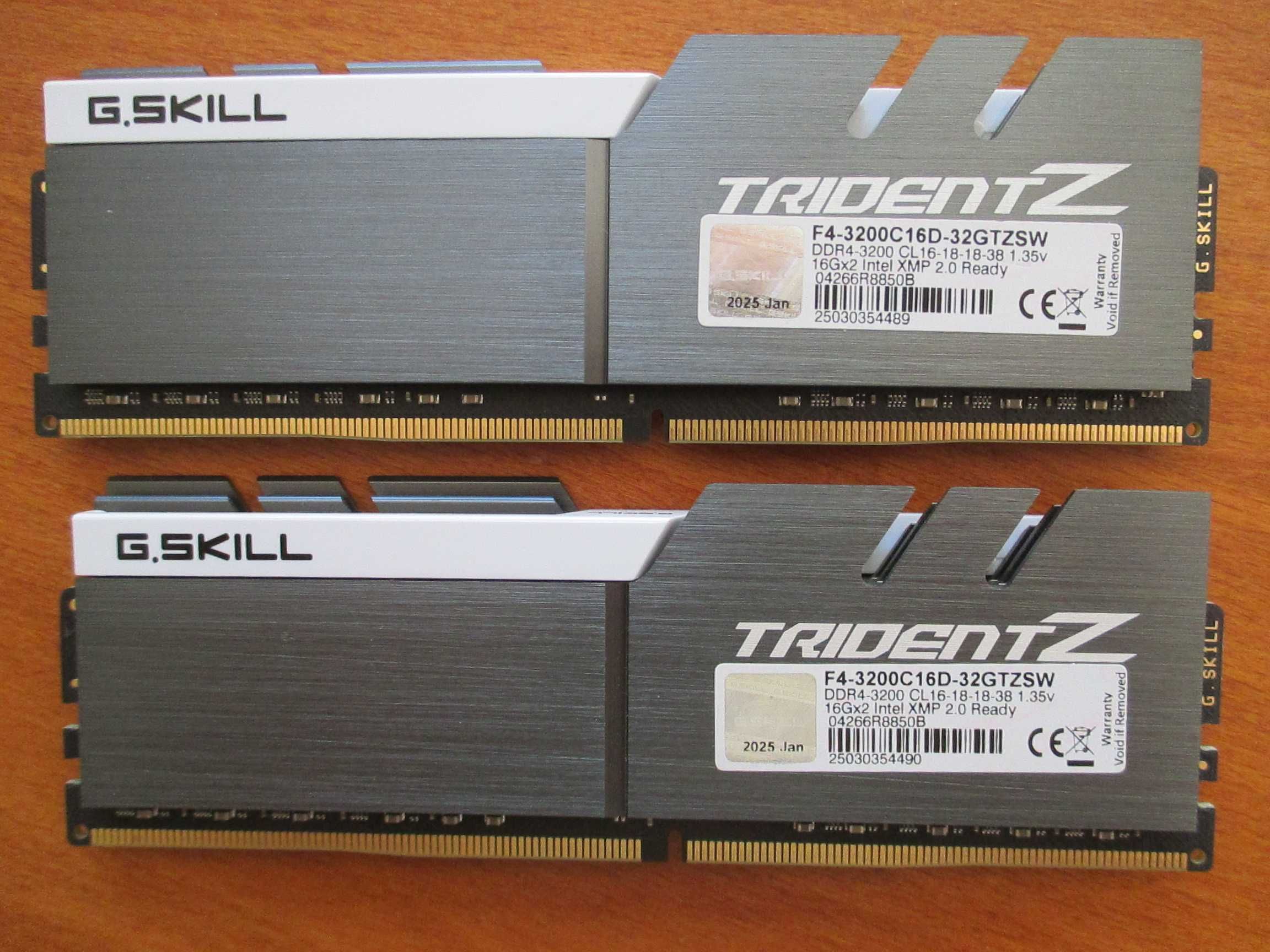 Памет G.SKILL TridentZ 32GB (2x16GB) DDR4 3200MT/s