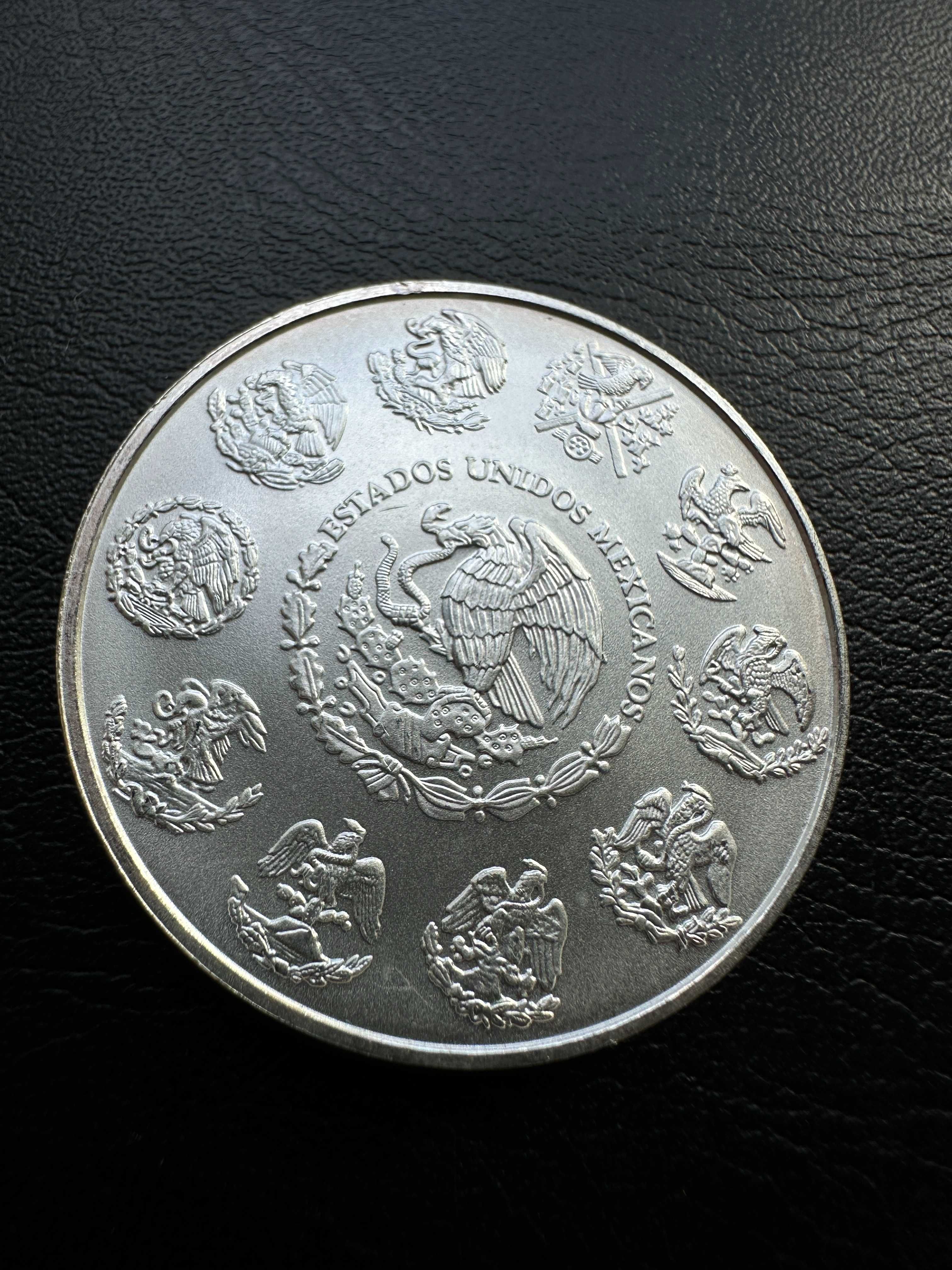 Ангел на свободата сребърна монета Мексико  1 OZ