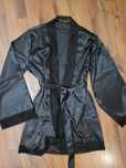 Halat NOU negru dantela satin