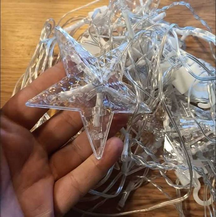 НОВО! Светлинна завеса 12 звездички, 138 LED, 8 режима, таймер, 2.3 м