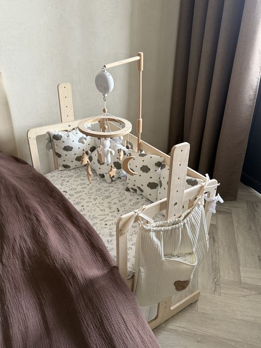 кроватка детская люлька с матрасом 3 в1