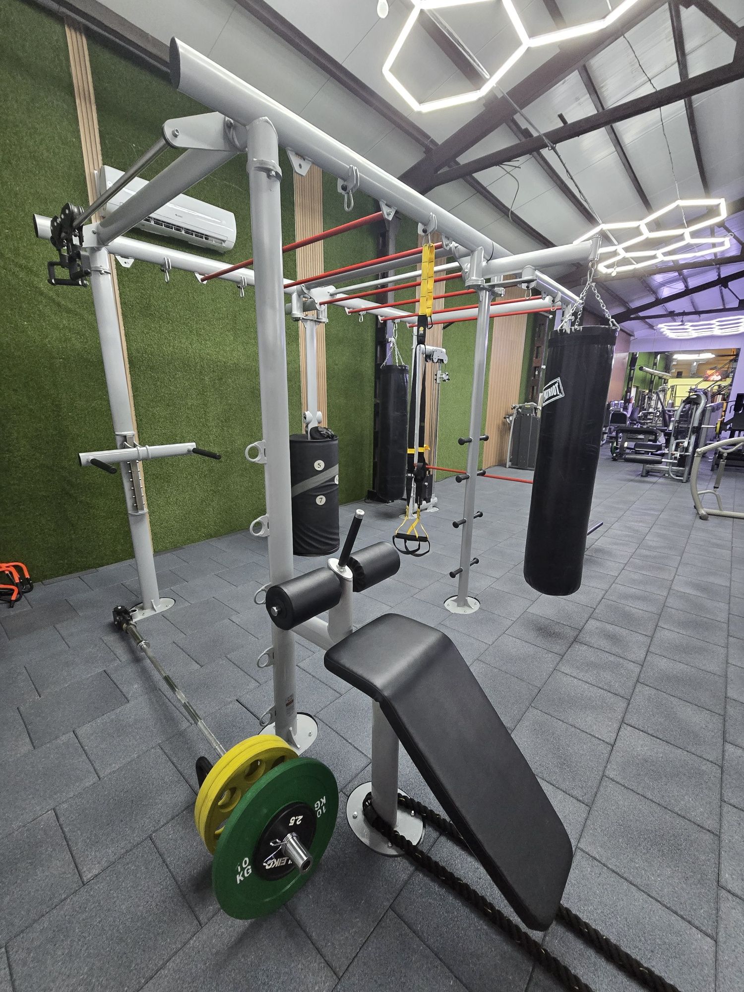 Gym 80 multi station + единичен крос овер фитнес станция рециклирна