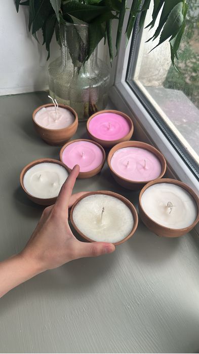 свечи в глине ручная работа керамика