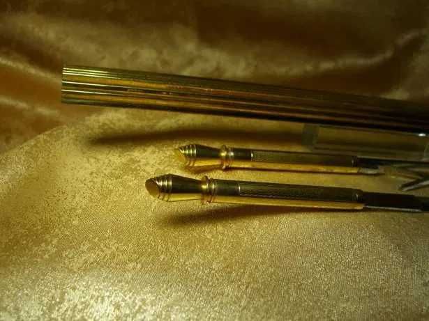 Set birou Art Deco japonez bronz placat aur, cadou, vintage