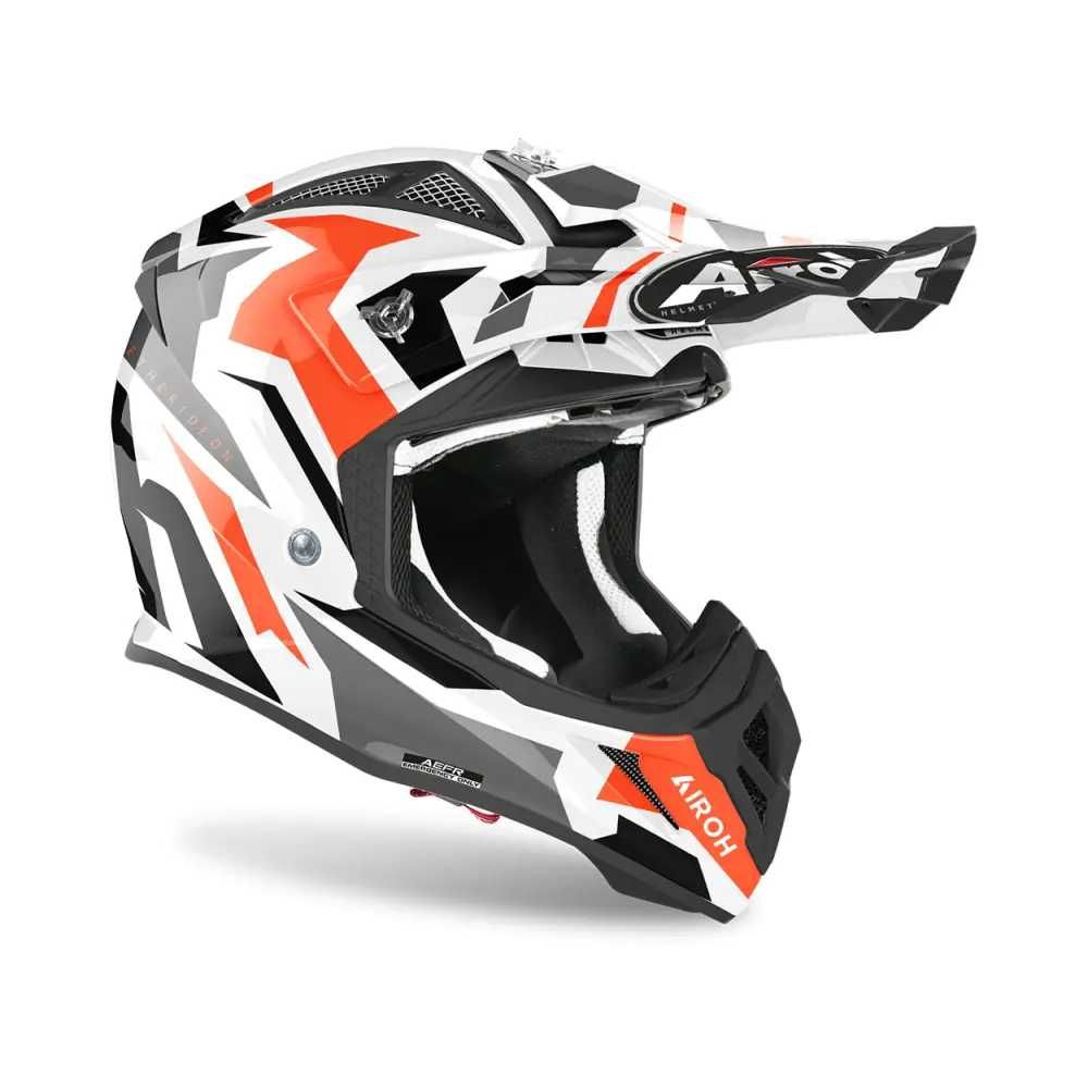 Аiroh каска aviator ace art orange gloss s m l xl айрох мот