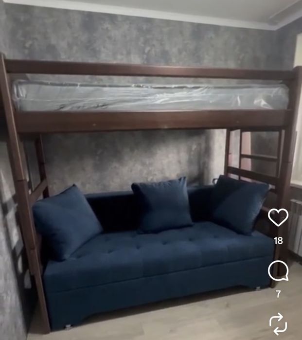 Двухярусная кровать трансформер б/у