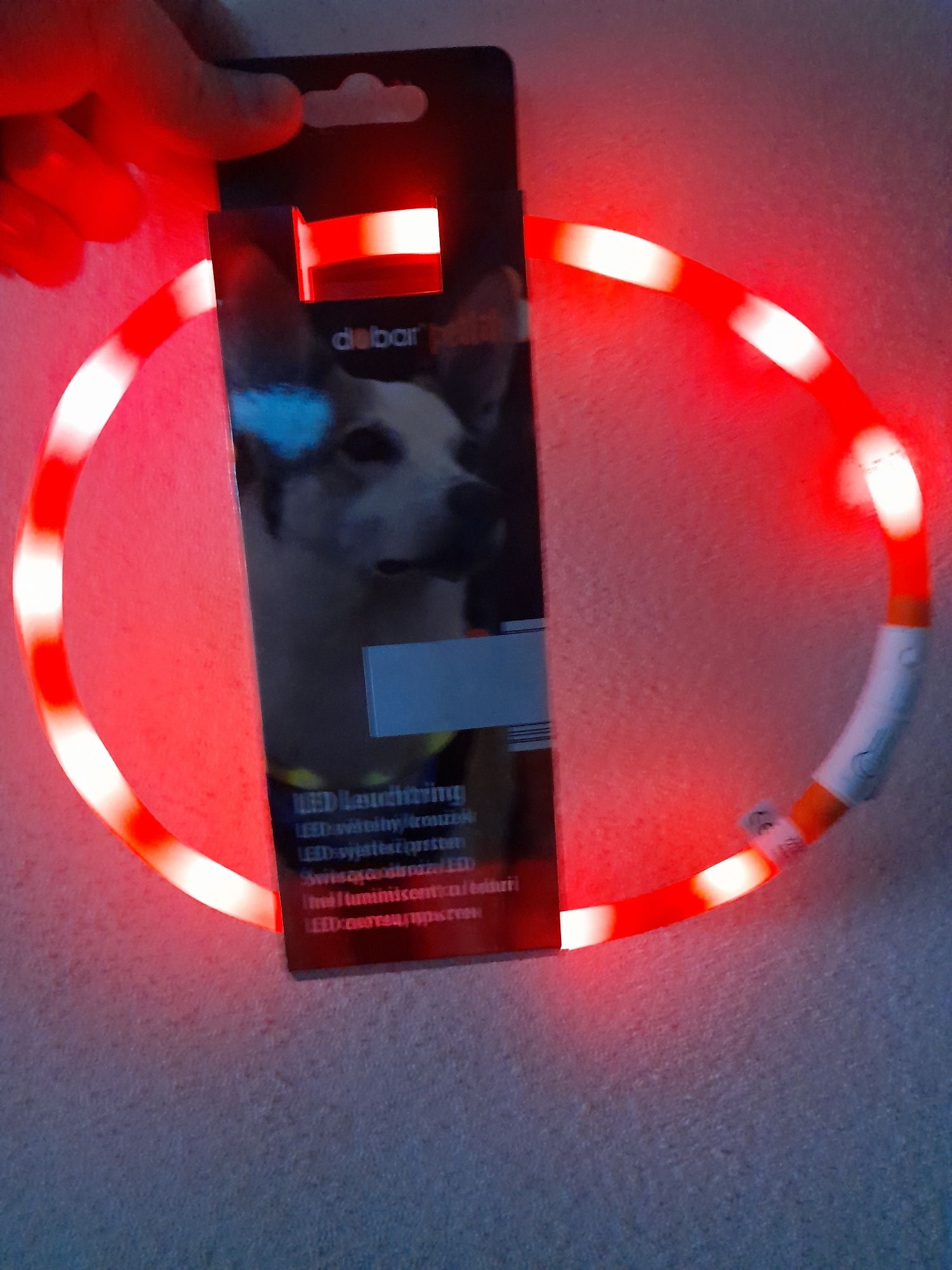 3 buc cerc 3 banda Zgarda led luminoasa pentru Caine