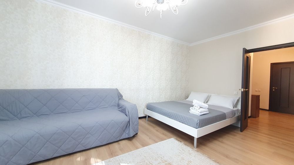 2х квартира с 2мя кроватями и 2мя санузлами,в Лазурный квартал