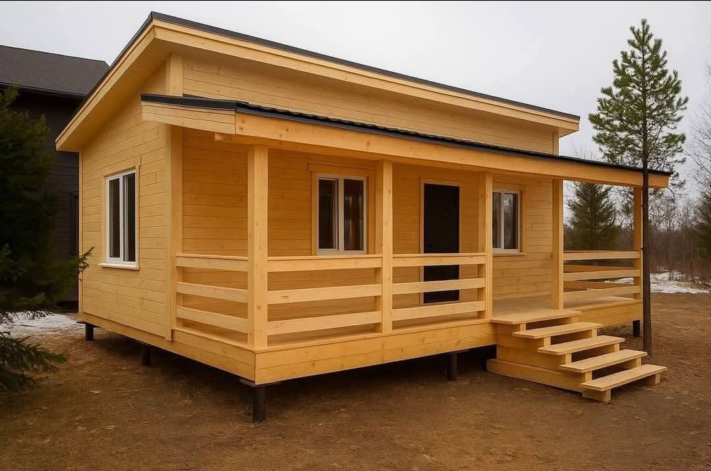 Vand și confecționez cabane din lemn