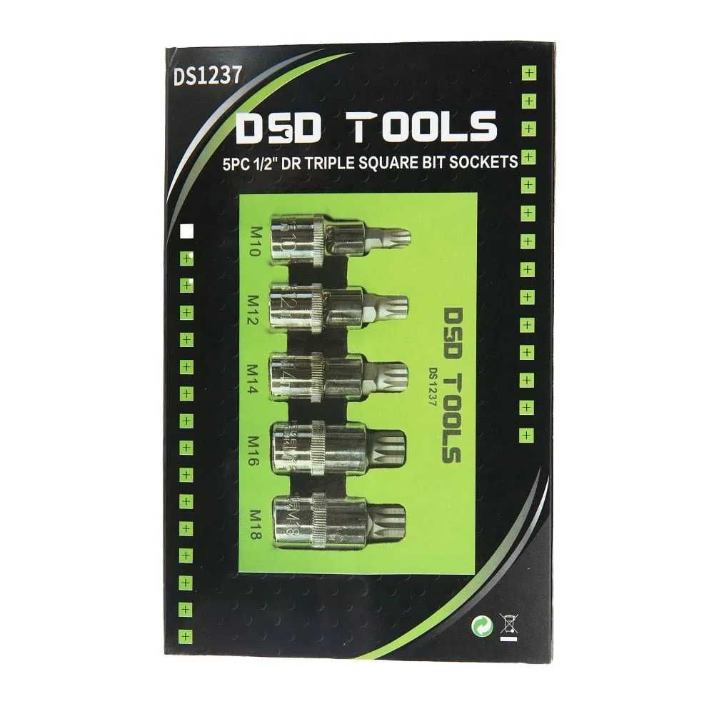 DSD TOOLS 5PC 1/2" DR set de biti triple square DS1237