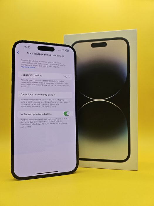iPhone 14 Pro Max Space Black Sănătate Baterie 100%