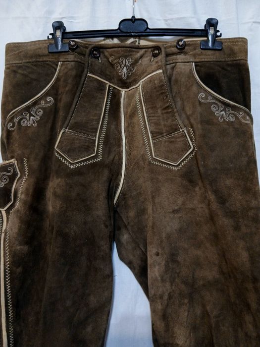 Pantaloni Oktoberfest Lederhose bavarezi vintage
