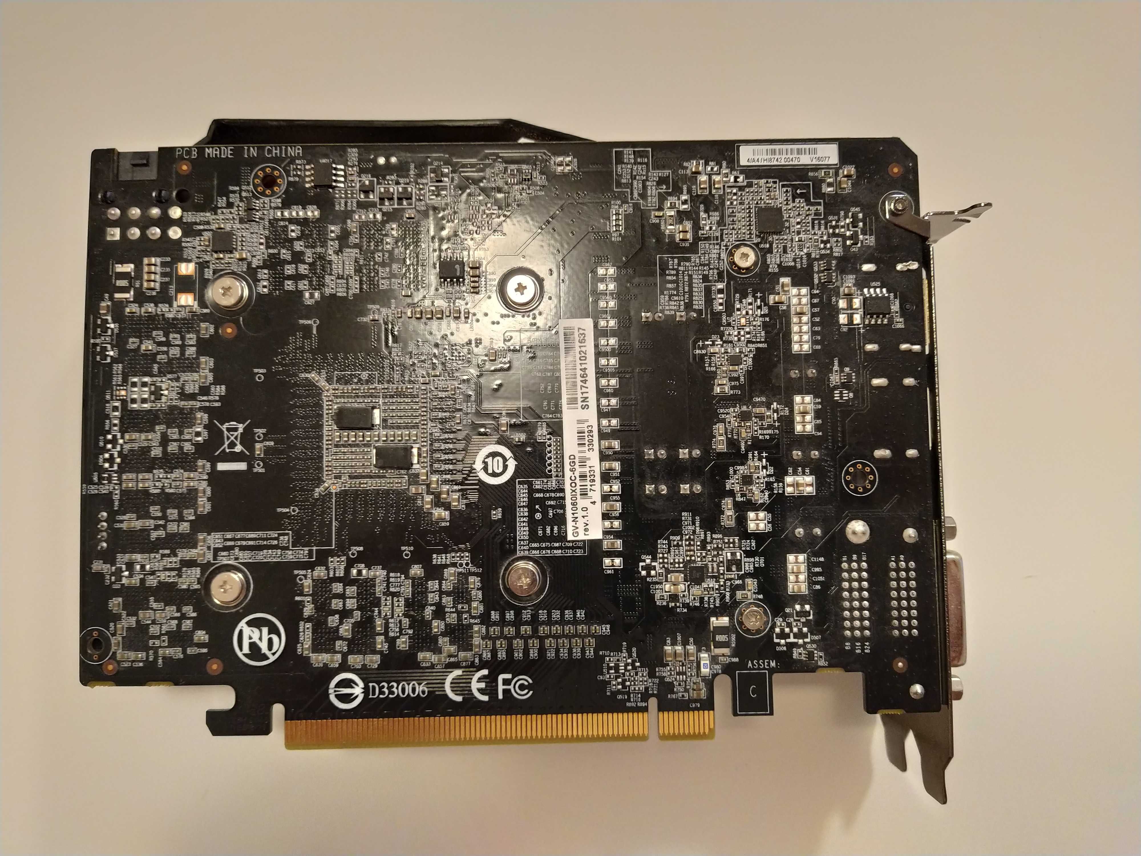 Gigabyte GeForce GTX 1060 MiniITX 6GB GDDR5